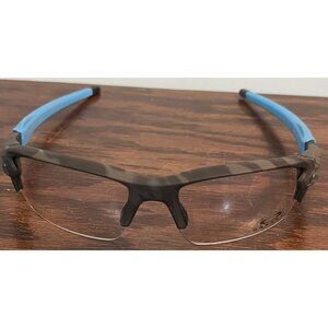 Oakley OY8015 Half-Rim No Prescription Eyeglasses Blue & Black Frame Soft Pouch